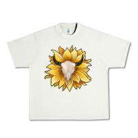 Pistachio sunflower bull skull Urban Heavy Tee - JahusDesignShop