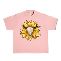 Salmon sunflower bull skull Urban Heavy Tee - JahusDesignShop