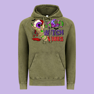 Bad Witch Vibes Vintage Hoodie Designed By Nancycooperartshop