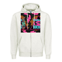 Oatmeal Heather freedom rocks seamless pattern Zipper Hoodie - BundleAndBundleShop