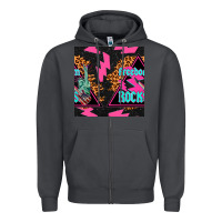 Smoke freedom rocks seamless pattern Zipper Hoodie - BundleAndBundleShop