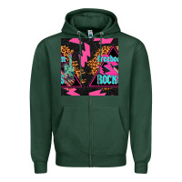 Sports Green freedom rocks seamless pattern Zipper Hoodie - BundleAndBundleShop