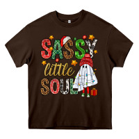 Chocolate Brown Sassy litte soul Heavy Core Tee - NancyCooperArtShop