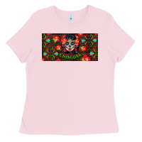 Chingona Sugar Skull License Plate Ladies Tee | Teevron