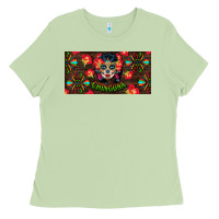 Matcha Chingona Sugar Skull License Plate Ladies Tee - BundleAndBundleShop