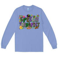 Colony Blue speech therapist mardi gras cowgirl Long Sleeve Tee - CowGirlArtShop