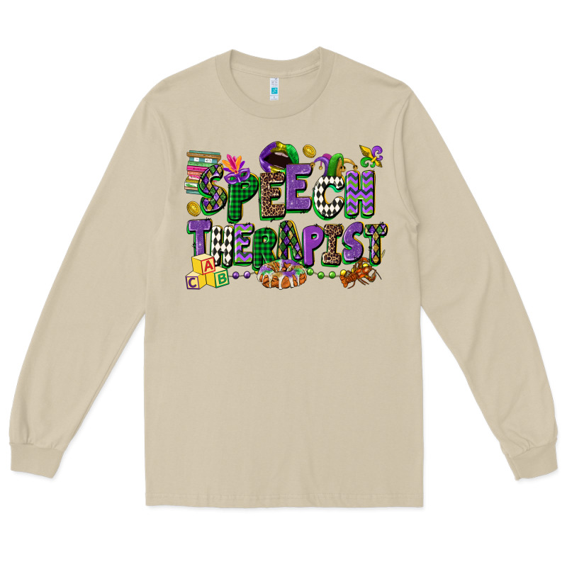 Speech Therapist Mardi Gras Cowgirl Long Sleeve Tee by CowGirlArtShop | Teevron