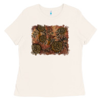 Glitter Leopard Fall Background Ladies Tee | Teevron
