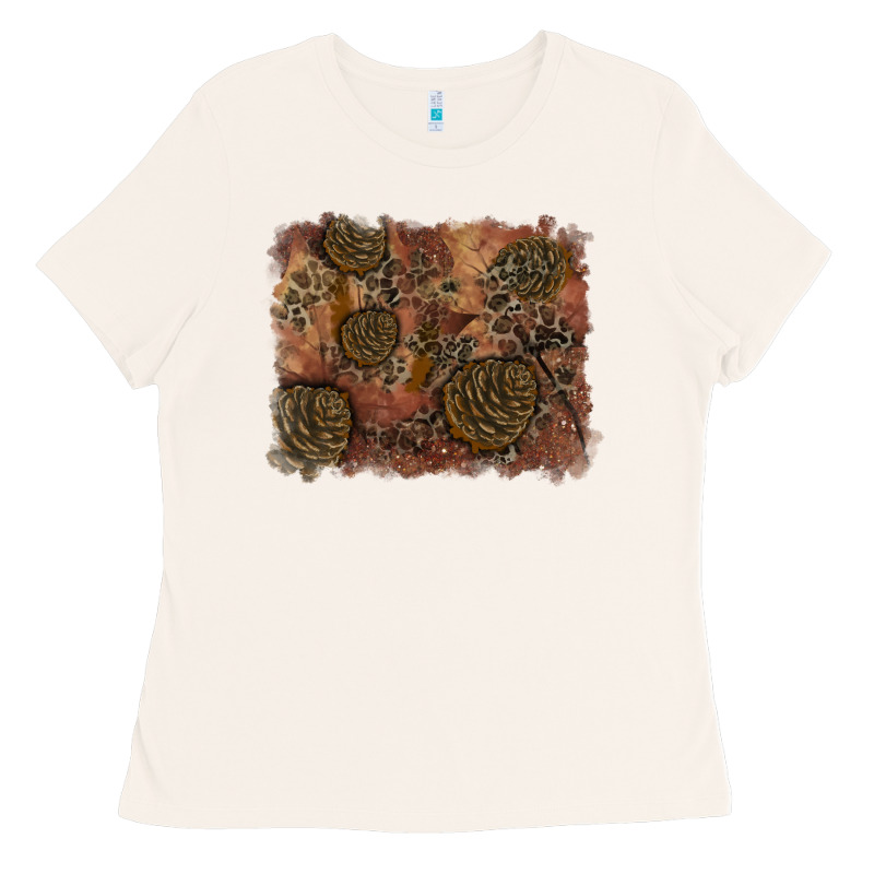 Glitter Leopard Fall Background Ladies Tee by RanaPortraitStore | Teevron