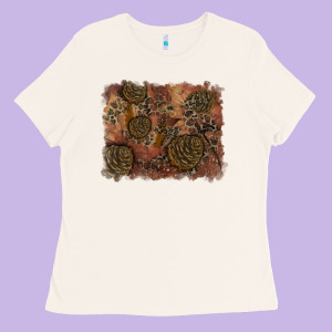 Glitter Leopard Fall Background Ladies Tee Designed By Ranaportraitstore