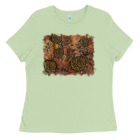 Matcha glitter leopard fall background Ladies Tee - RanaPortraitStore