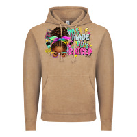 70's Made 80's Raised Afro Messy Bun Vintage Hoodie | Teevron