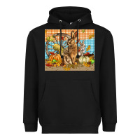 Black fall rabbit  mousepad Heavyweight Hoodie - LillyAllenDesigns