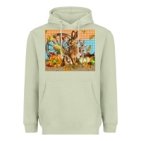 Matcha fall rabbit  mousepad Heavyweight Hoodie - LillyAllenDesigns