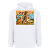 White fall rabbit  mousepad Heavyweight Hoodie - LillyAllenDesigns