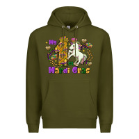 Army Green my first mardi gras unicorn Premium Hoodie - FaDigitalArtStudio