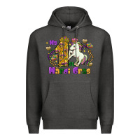 Charcoal Heather my first mardi gras unicorn Premium Hoodie - FaDigitalArtStudio