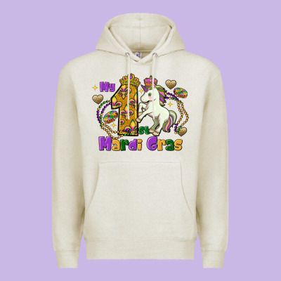 My First Mardi Gras Unicorn Premium Hoodie Designed By Fadigitalartstudio