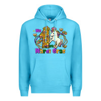 Ocean Blue my first mardi gras unicorn Premium Hoodie - FaDigitalArtStudio