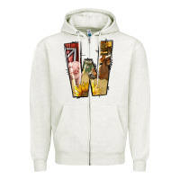 Oatmeal Heather farm life alphabet lowercase letters w Zipper Hoodie - BundleAndBundleShop