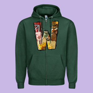 Farm Life Alphabet Lowercase Letters W Zipper Hoodie Designed By Bundleandbundleshop