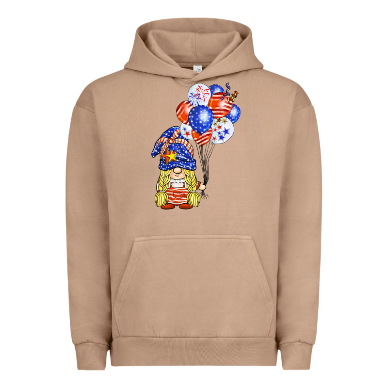 Patriotic Gnome Balloon Urban Hoodie by BarkalooDesign | Teevron
