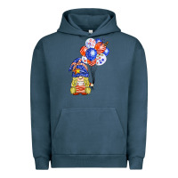 Pigment Midnight Navy patriotic gnome balloon Urban Hoodie - BarkalooDesign