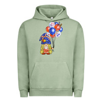 Pigment Oil Green patriotic gnome balloon Urban Hoodie - BarkalooDesign