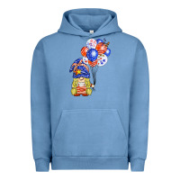 Pigment Pebble Blue patriotic gnome balloon Urban Hoodie - BarkalooDesign