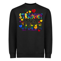 Black straight against hate Heavyweight Sweatshirt - FaDigitalArtStudio
