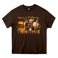 Chocolate Brown have a melanin christmas coffee cups Heavy Core Tee - MaliasSmallBusiness