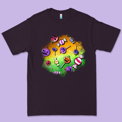 Halloween Candy Patches Premium Tee Designed By Bundleandbundleshop