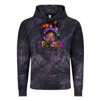 Cloud Black Spooky vibes afro messy bun Vintage Hoodie - NancyCooperArtShop