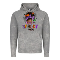 Cloud Rock Spooky vibes afro messy bun Vintage Hoodie - NancyCooperArtShop