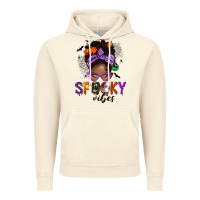 Vintage Artic Spooky vibes afro messy bun Vintage Hoodie - NancyCooperArtShop