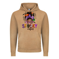 Vintage Camel Spooky vibes afro messy bun Vintage Hoodie - NancyCooperArtShop