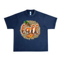 Navy Fall with Background Urban Heavy Tee - texasbilliewilder