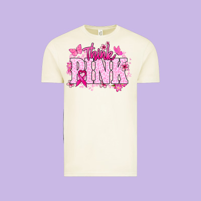 Think Pink Vintage Tee Designed By Nancycooperartshop