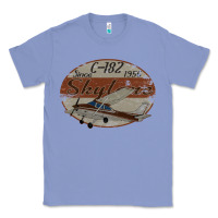 Colony Blue cessna 182 skylane since 1956 retro vintage airplane design Classic Tee - tuanDangUi
