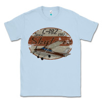 Dusty Blue cessna 182 skylane since 1956 retro vintage airplane design Classic Tee - tuanDangUi
