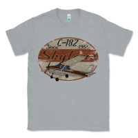 Heather Grey cessna 182 skylane since 1956 retro vintage airplane design Classic Tee - tuanDangUi