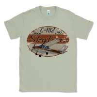 Matcha cessna 182 skylane since 1956 retro vintage airplane design Classic Tee - tuanDangUi