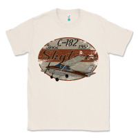 Natural cessna 182 skylane since 1956 retro vintage airplane design Classic Tee - tuanDangUi