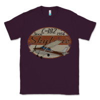 Plum cessna 182 skylane since 1956 retro vintage airplane design Classic Tee - tuanDangUi