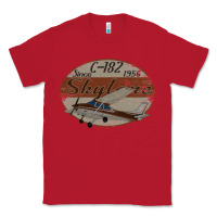 Red cessna 182 skylane since 1956 retro vintage airplane design Classic Tee - tuanDangUi