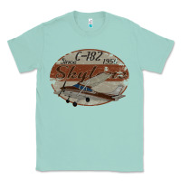 Seafoam cessna 182 skylane since 1956 retro vintage airplane design Classic Tee - tuanDangUi