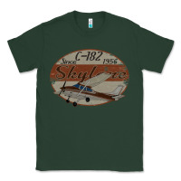 Sports Green cessna 182 skylane since 1956 retro vintage airplane design Classic Tee - tuanDangUi