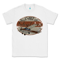 White cessna 182 skylane since 1956 retro vintage airplane design Classic Tee - tuanDangUi