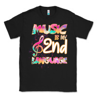 Black Cool I Love Music Shirt Gifts Music Is My Second Language Classic Tee - Bettercallsaul