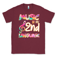 Burgundy Cool I Love Music Shirt Gifts Music Is My Second Language Classic Tee - Bettercallsaul